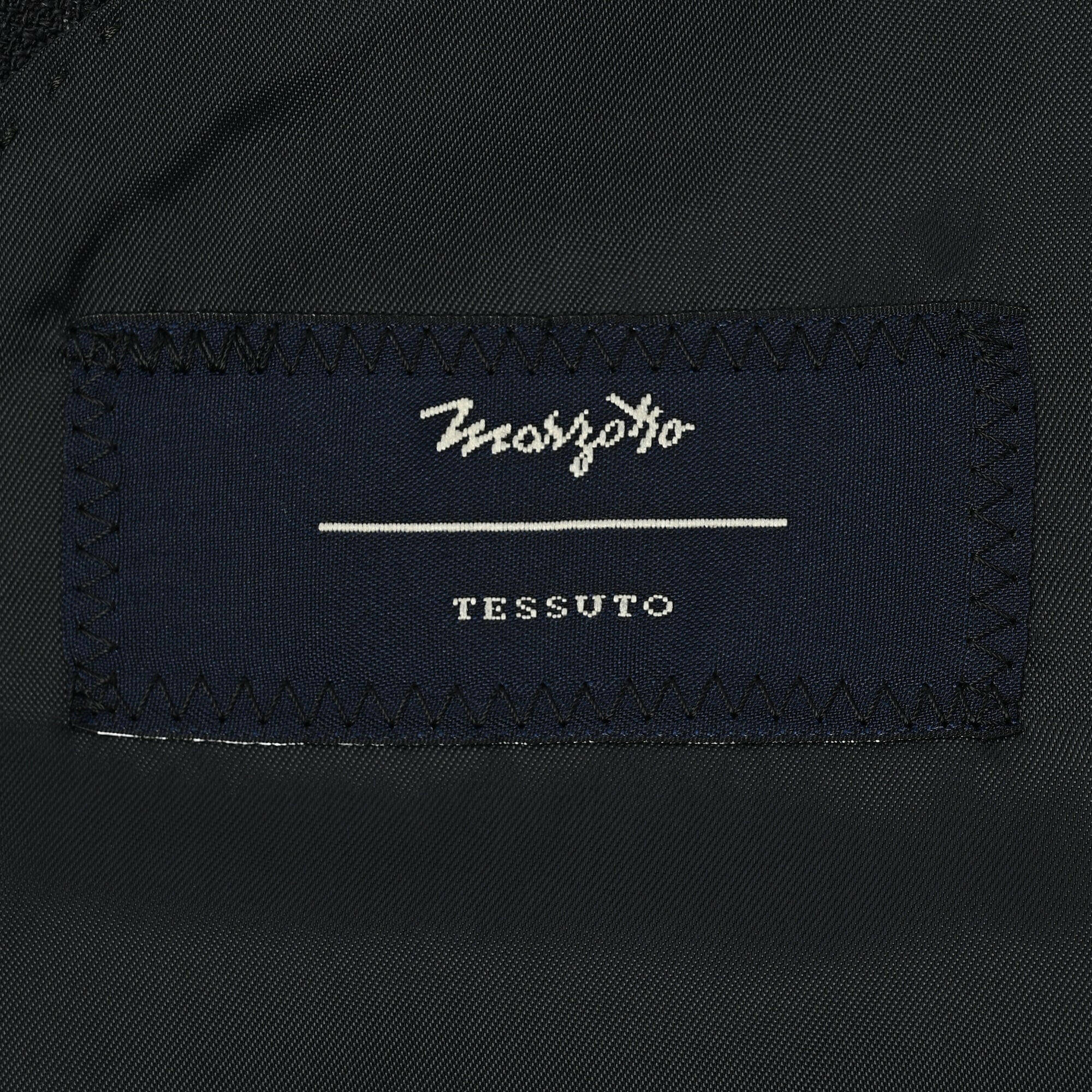 MARZOTTO ウール 1タック チョークストライプ スーツ ネイビー GS-503