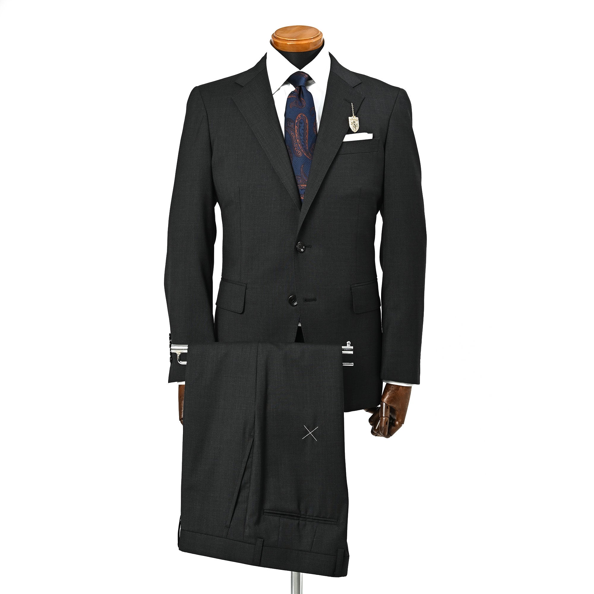 Fratelli Tallia di Delfino ウールスーツ チャコールグレー GS-700-A