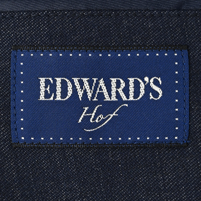 EDWARD'S Hof - デニムシャンブレー ストレッチ ライト ウェイト ジャケット（セットアップ可）/ ネイビー / S,M,L,LL