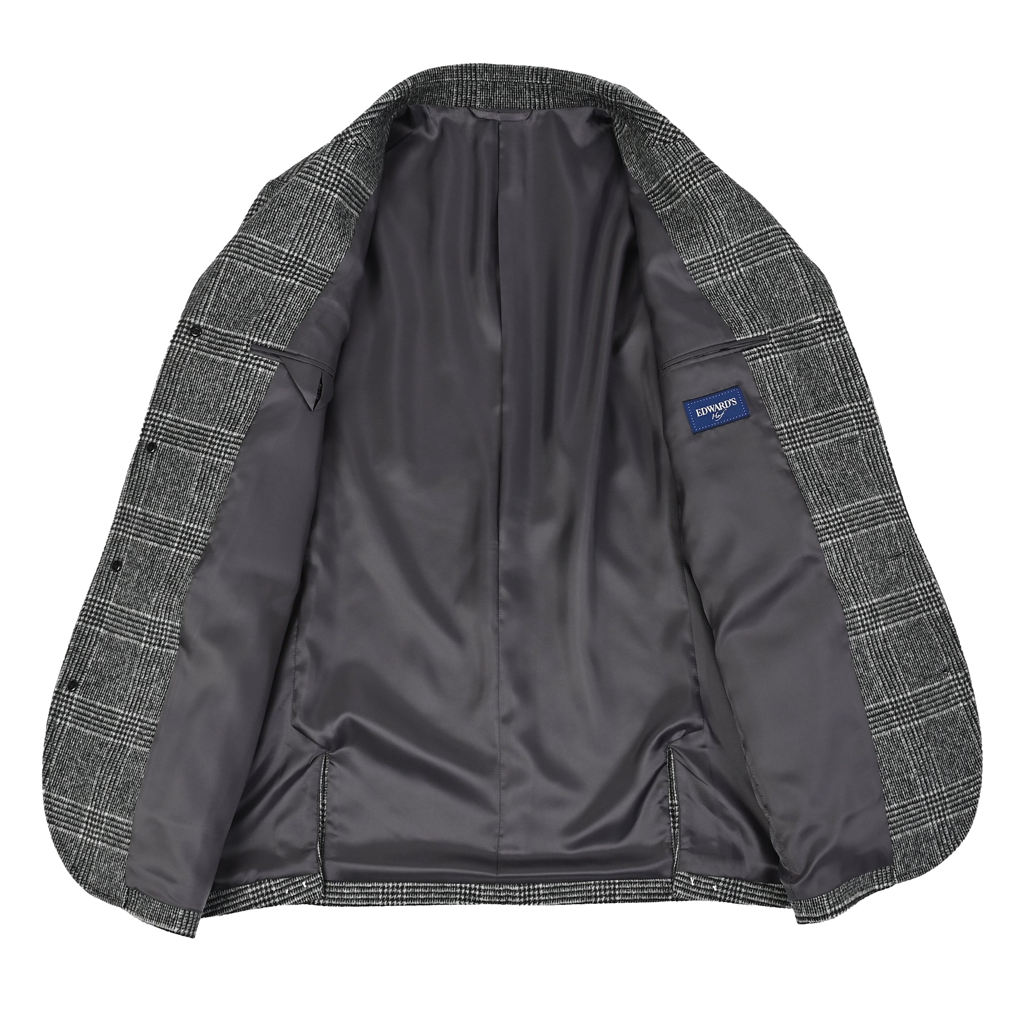 ウール ジャコット グレンチェック / ミディアムグレー / M~LL寸 / HJ-674-B