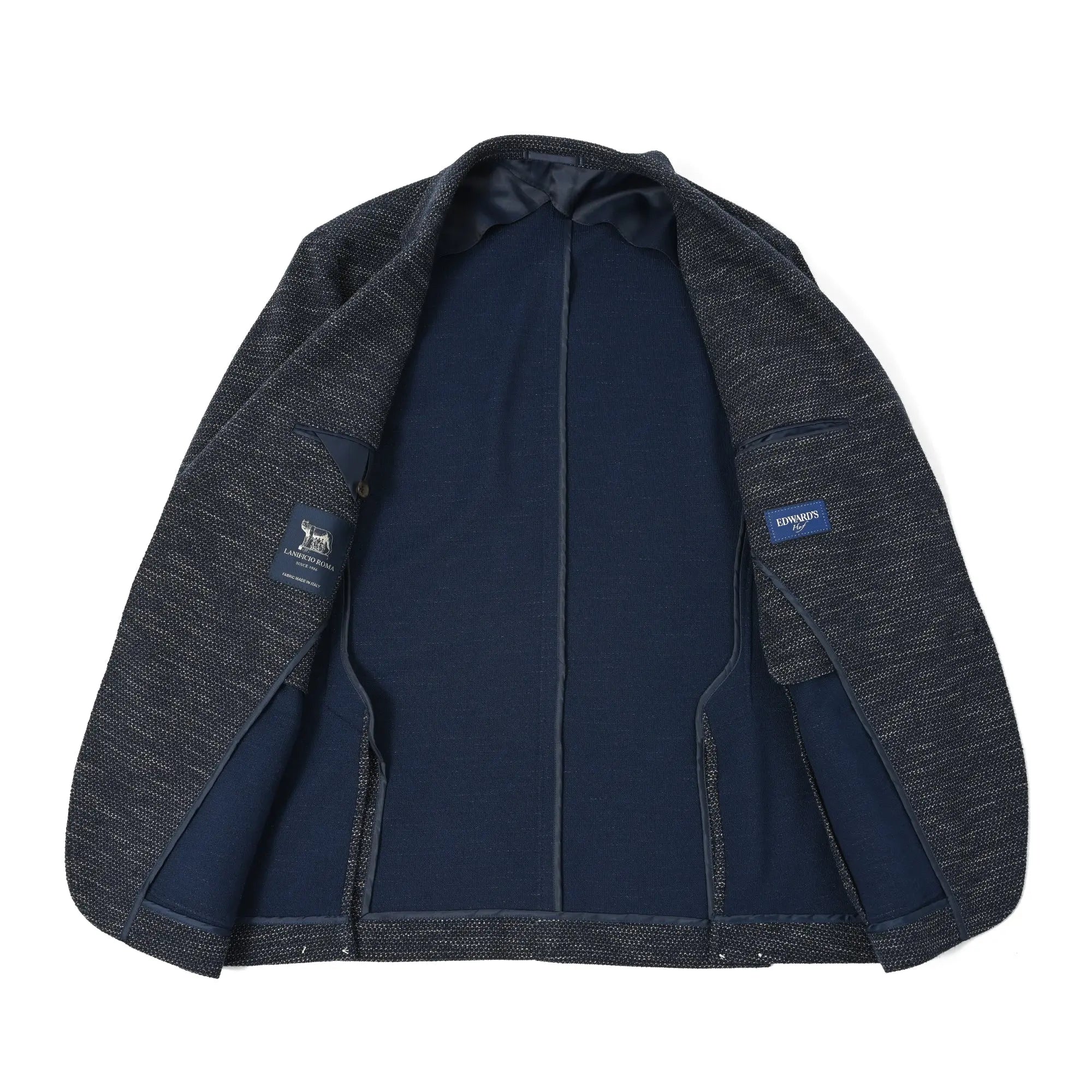 LANIFICIO ROMA MIX BASKET JERSEY ライトウエイトジャケット ネイビー
