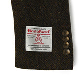 【60周年記念商品】EDWARD'S -  HARRIS TWEED （ハリス・ツイード）テーラードジャケット ヘリンボーン / ブラウン ダークグリーン / AB体