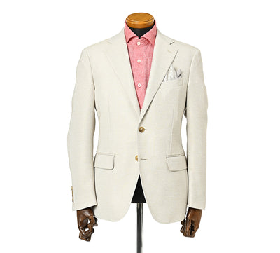 カラミ織 ストレッチ ライトウェイトジャケット ベージュ J-720-H