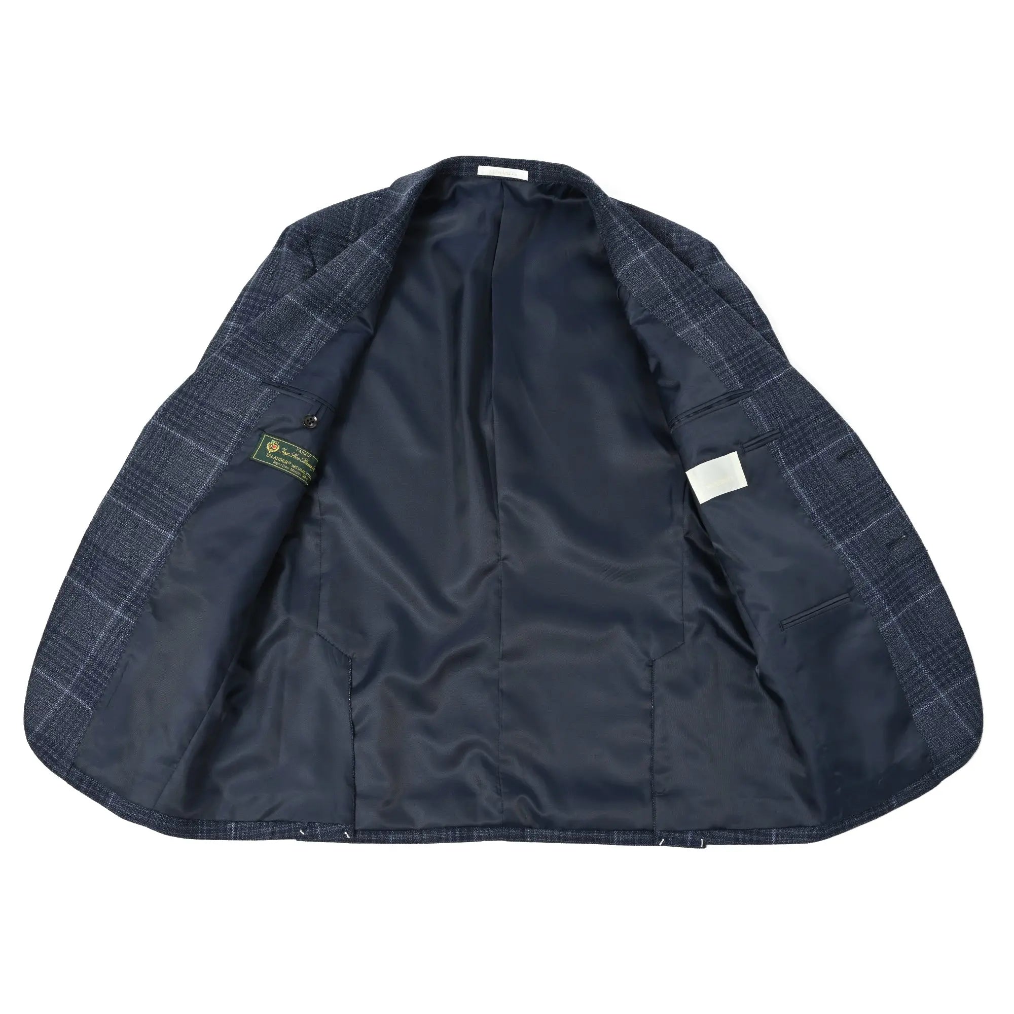 Loro Piana ZELANDER ウールジャケット チェック柄 ネイビーブルー｜J