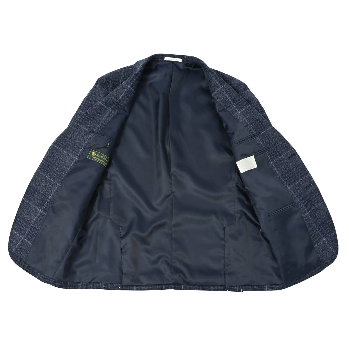 LORO PIANA ZELANDER ウールジャケット チェック柄 ネイビーブルー J-804