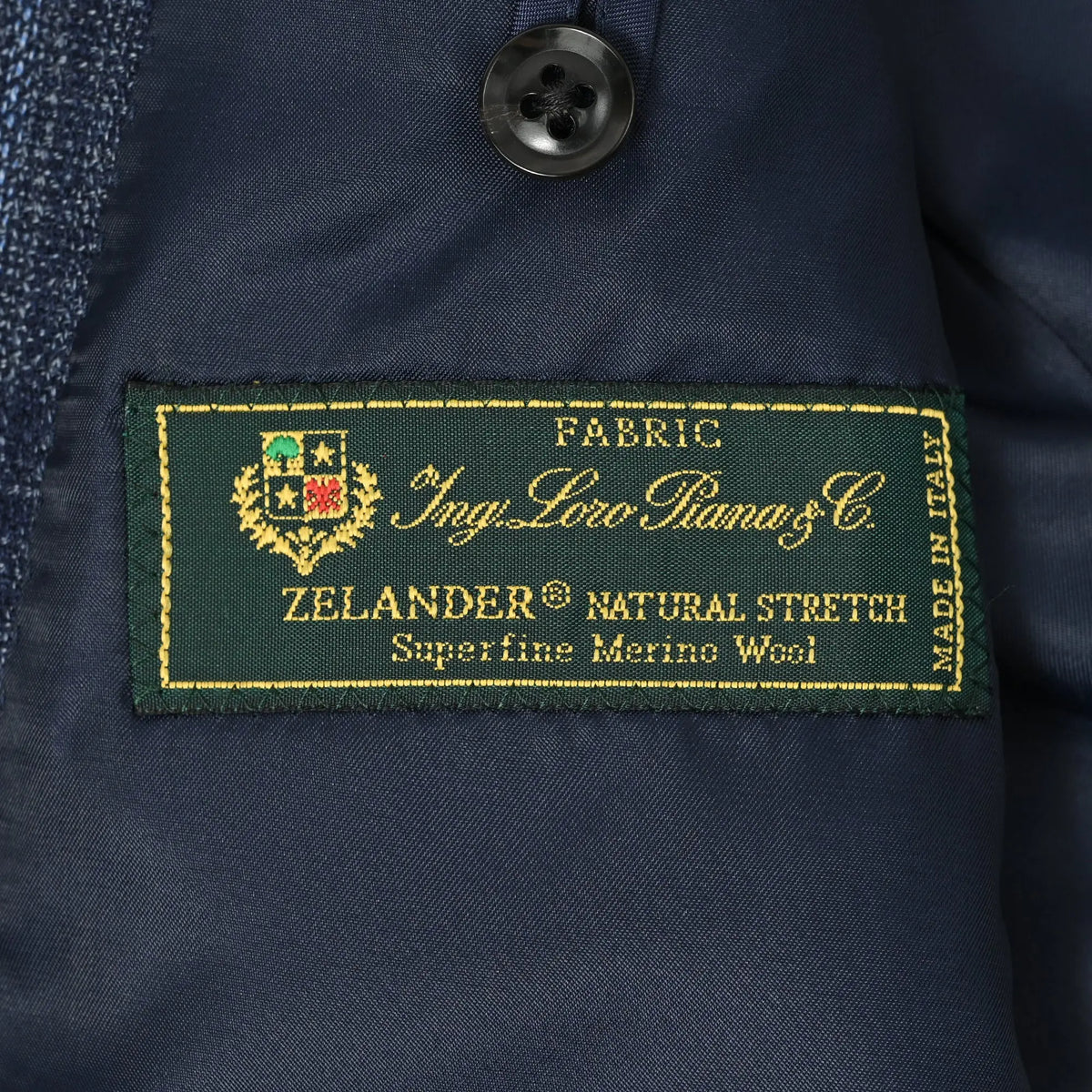 LORO PIANA ZELANDER ウールジャケット チェック柄 ネイビーブルー J-804