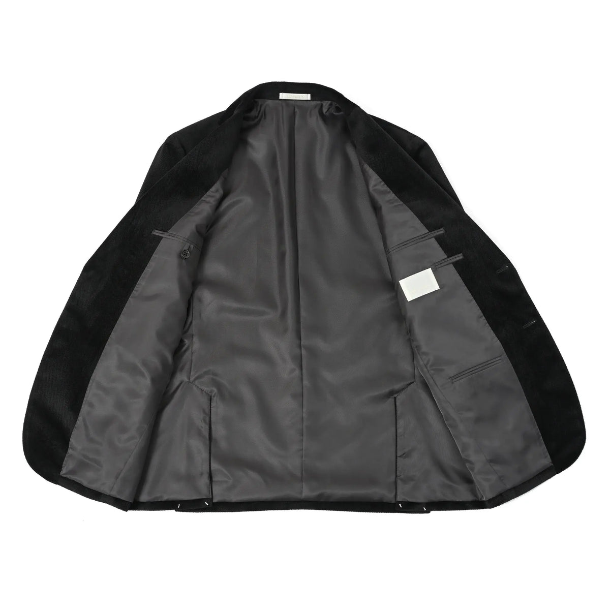ベロアジャケット ヘリンボン ブラック J-807