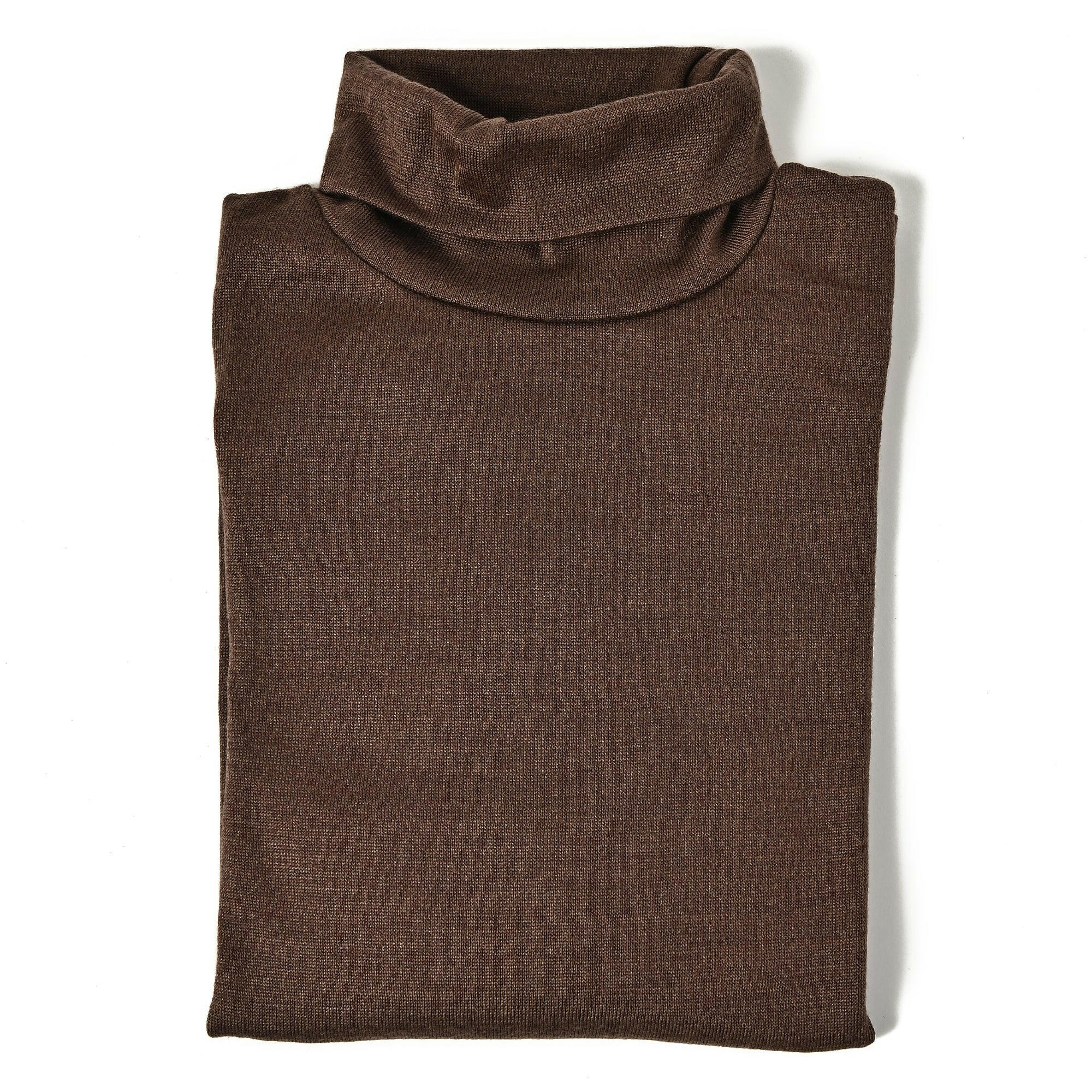 EDWARD'S - ハイゲージ タートルネック セーター / ブラウン / M,L,LL.