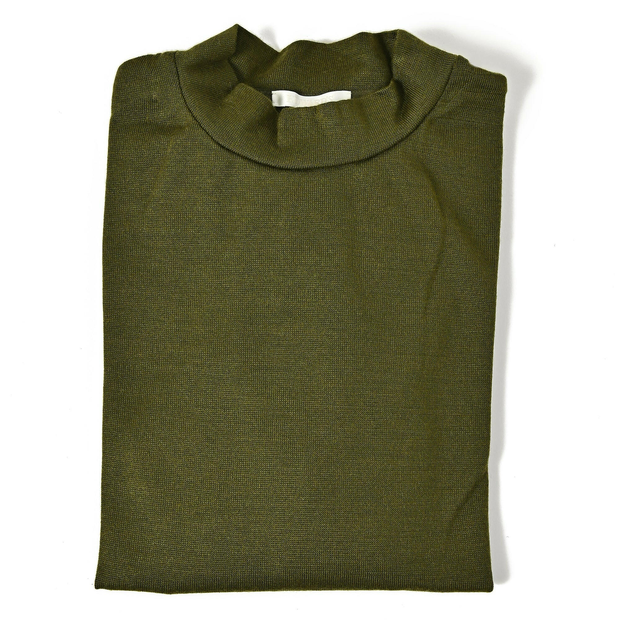 EDWARD'S - ハイゲージ モックネック セーター / オリーブ / M,L,LL.
