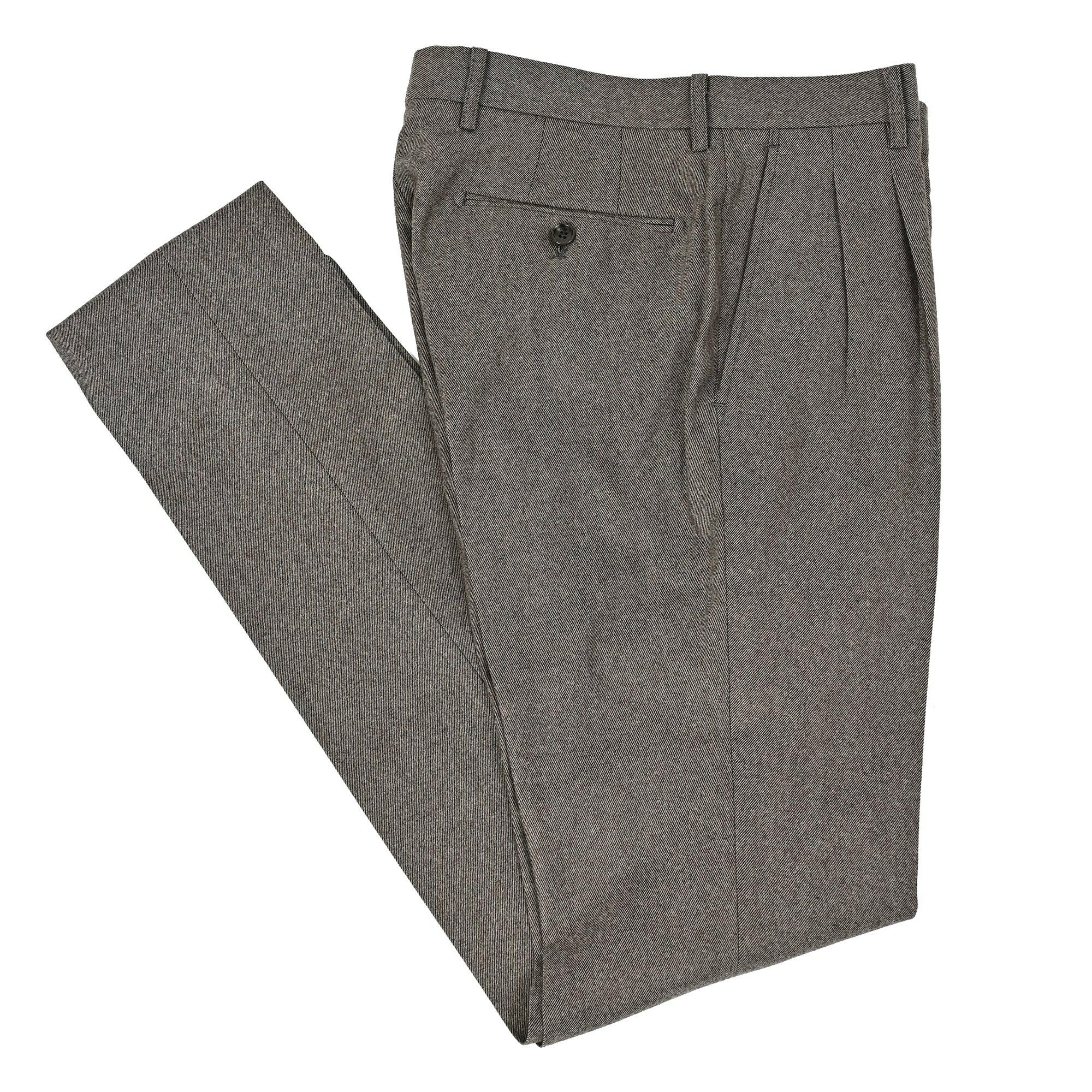 ウールブレンド 2タック ストレッチ スラックス / 79-97.