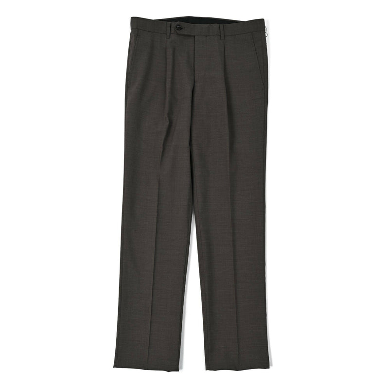 1タック ウールブレンド ウォッシャブル ナチュラルストレッチ スラックス / 82~97.
