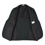 SUPER100’S ウール ウィンドウペン スーツ / グレー /  A体,AB体.