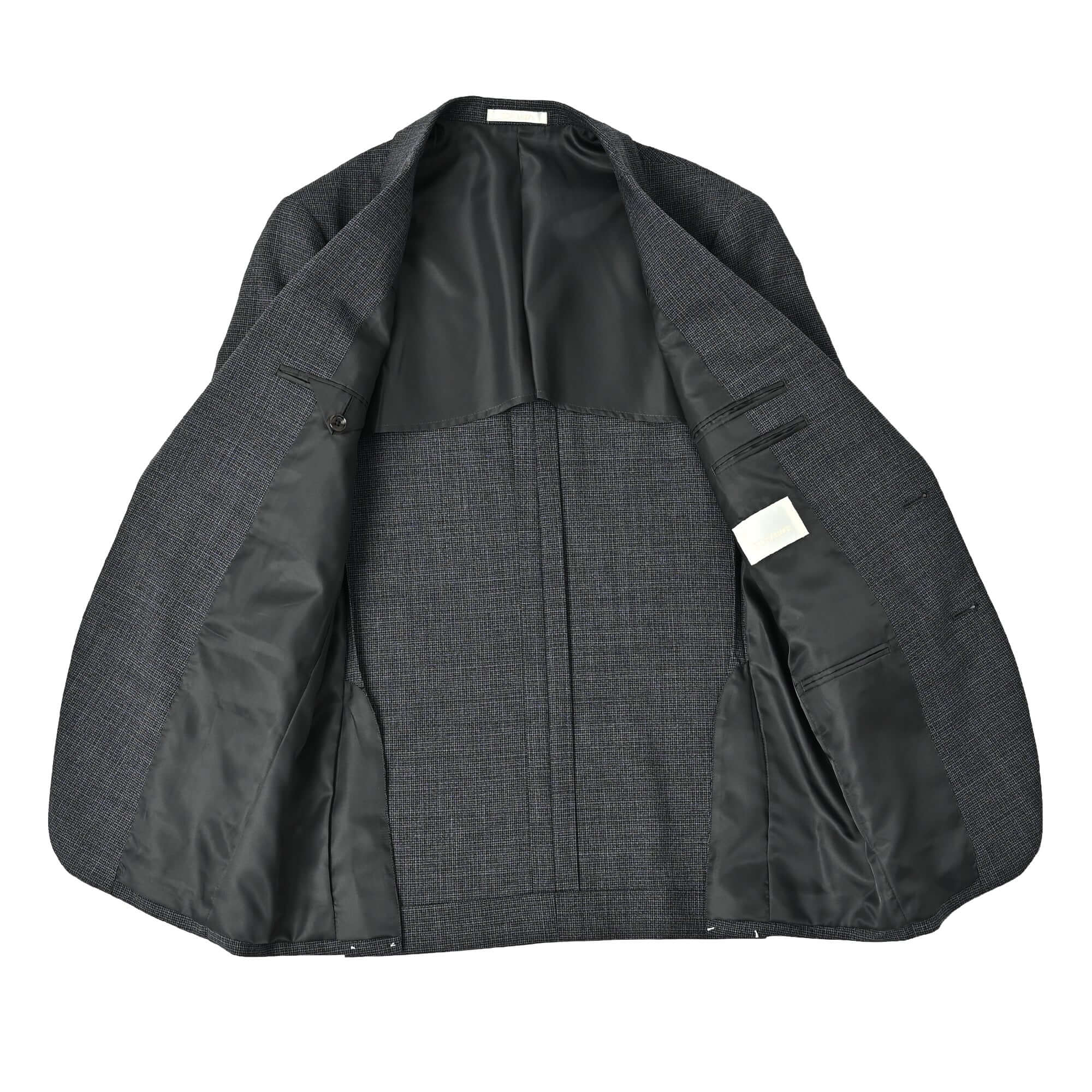 サマーウール ドライタッチ 1タック スーツ マイクロチェック ミディアムグレー S-701-B