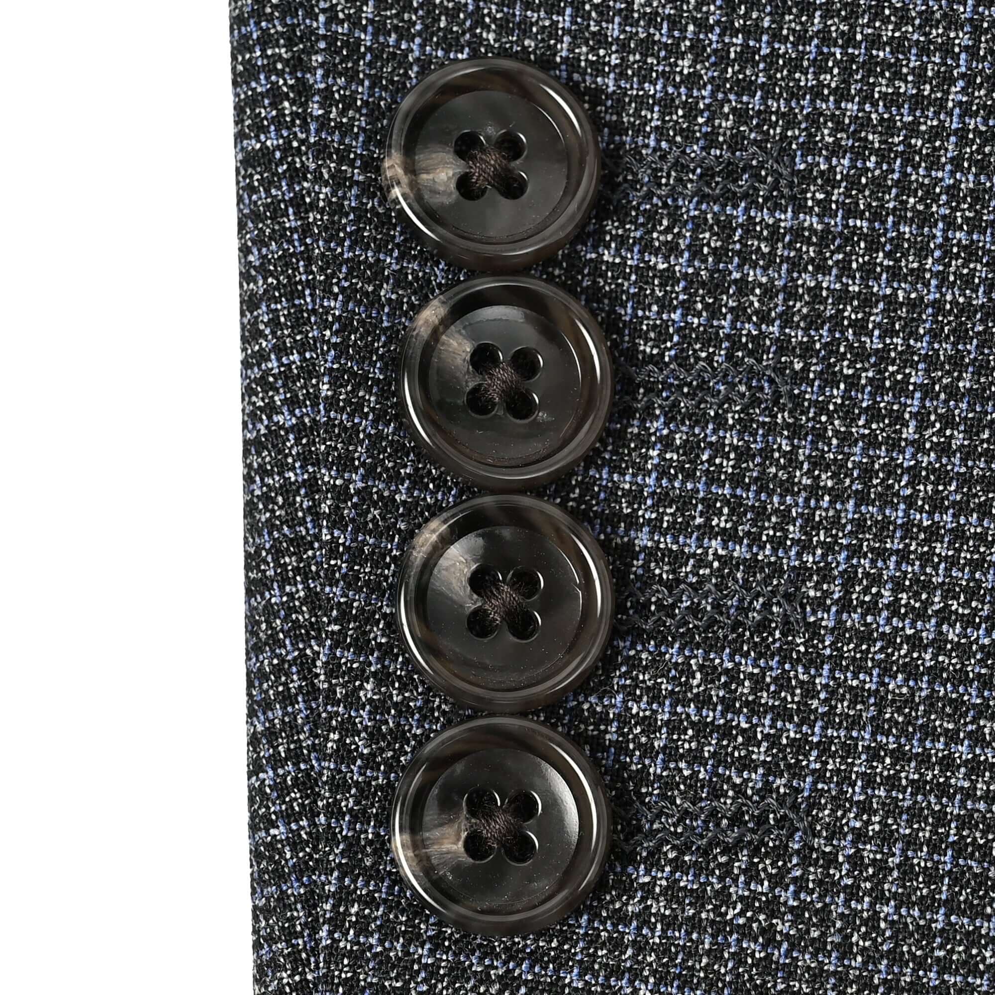 サマーウール ドライタッチ 1タック スーツ マイクロチェック ミディアムグレー S-701-B