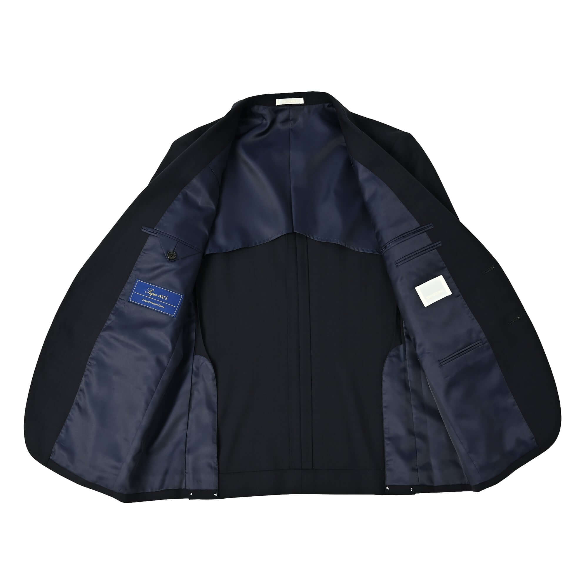 【ツーパンツ】ウール スーツ シャドーチェックダークネイビー S-712-D