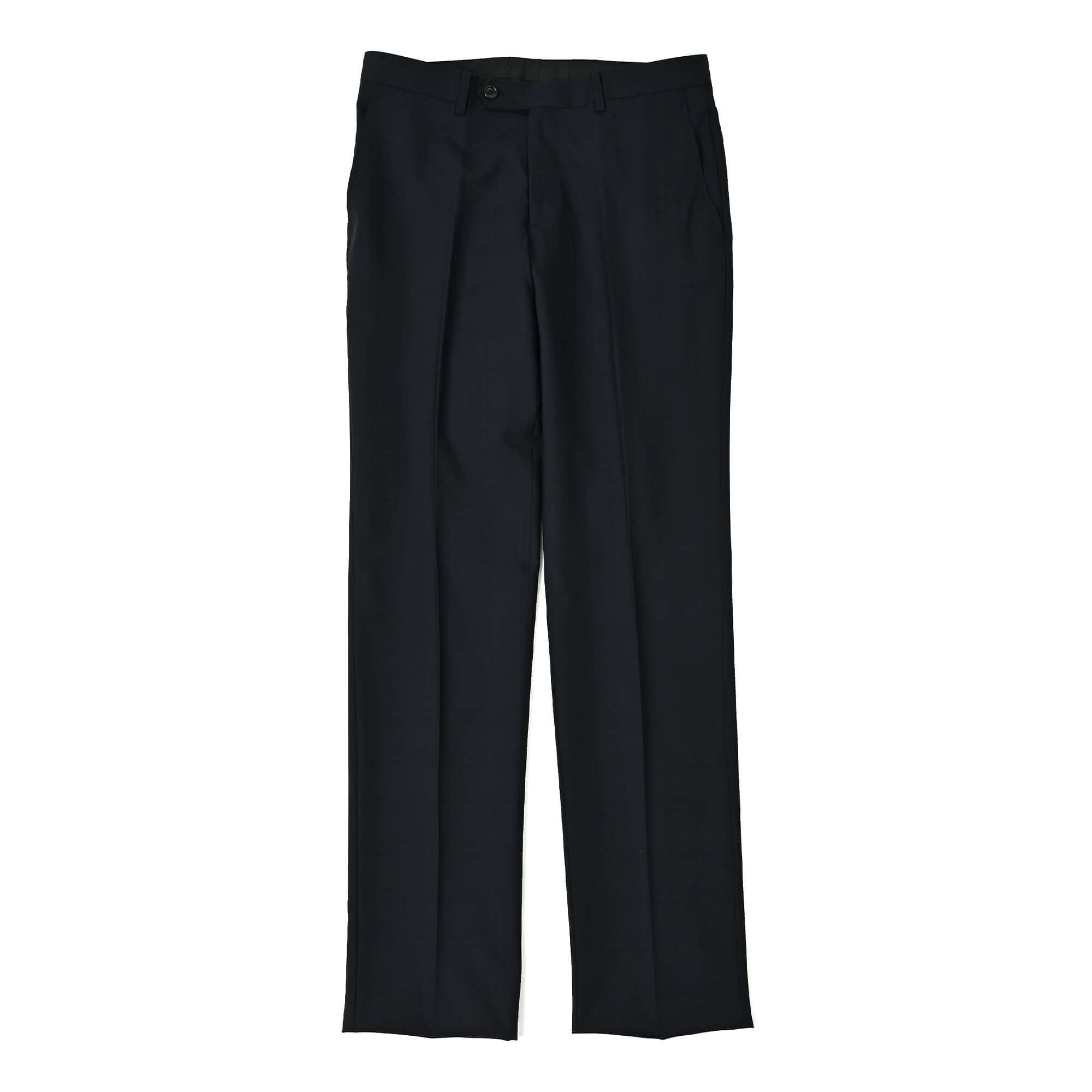 【ツーパンツ】ウール スーツ シャドーチェックダークネイビー S-712-D