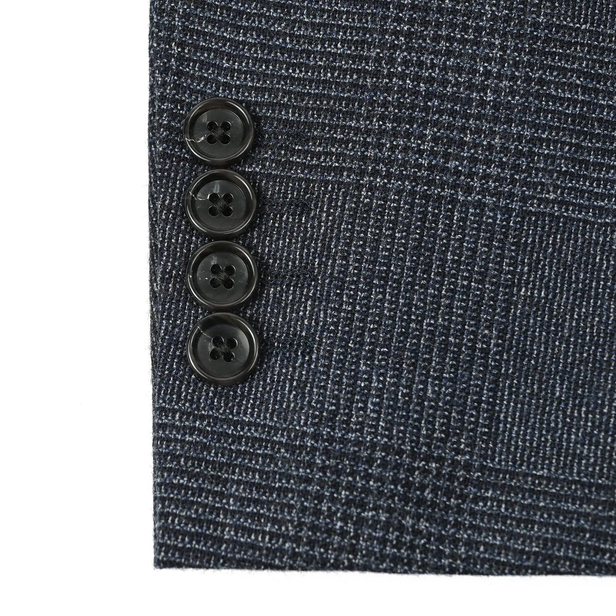 4PLY ウールワンタックスーツ グレンチェック ブルーグレー S-803