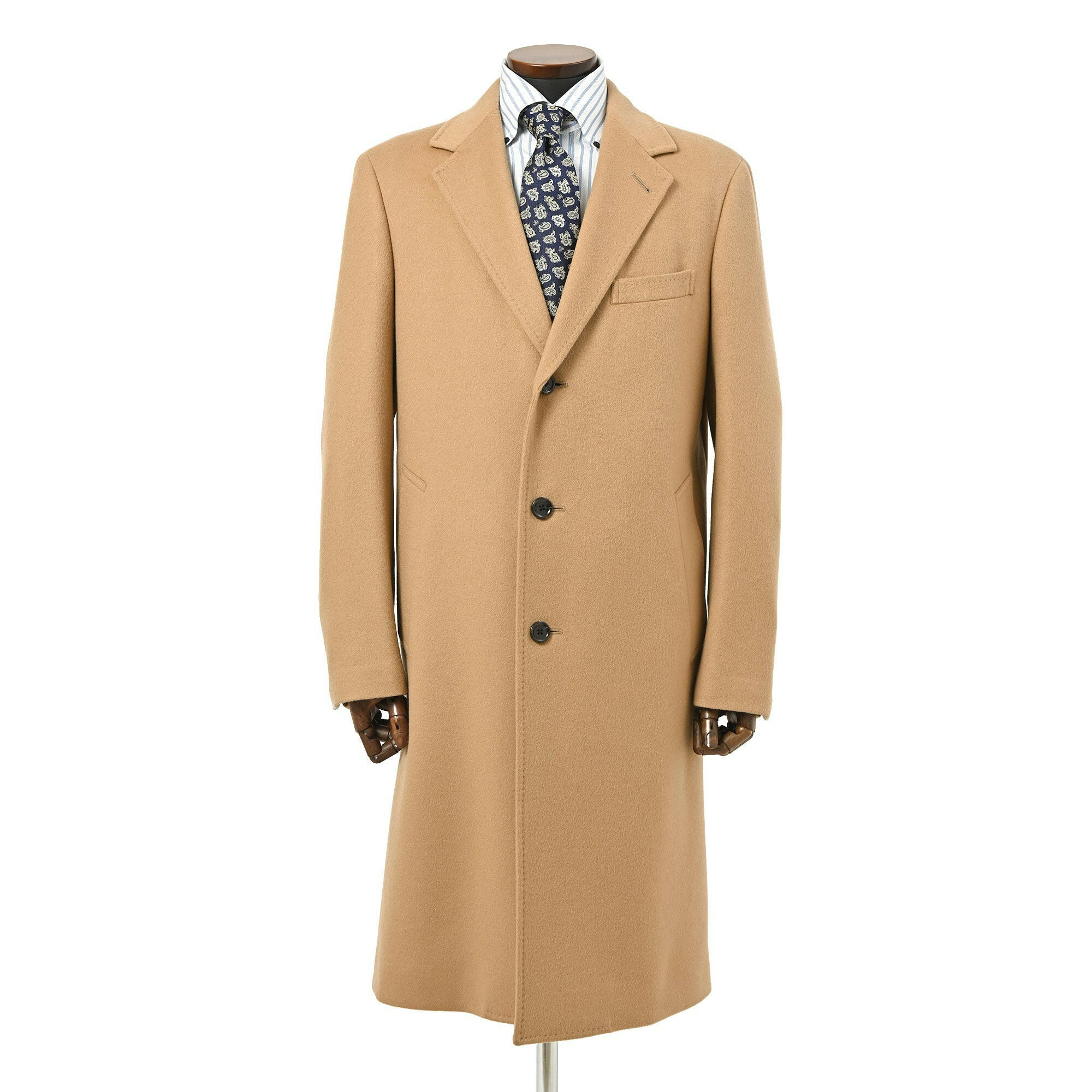 PIACENZA（ピアツェンツァ）カシミヤ チェスター フィールド コート / ベージュ / S,M,L.