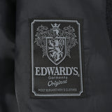 EDWARD'S - SUPER120'S ウール カシミヤ チェスターフィールドコート / ブルー / S,M,L,LL,XL
