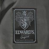 EDWARD'S - SUPER120'S ウール アンゴラ チェスターフィールドコート マイクロチェック / ミディアムグレー /S,M,L,LL,XL