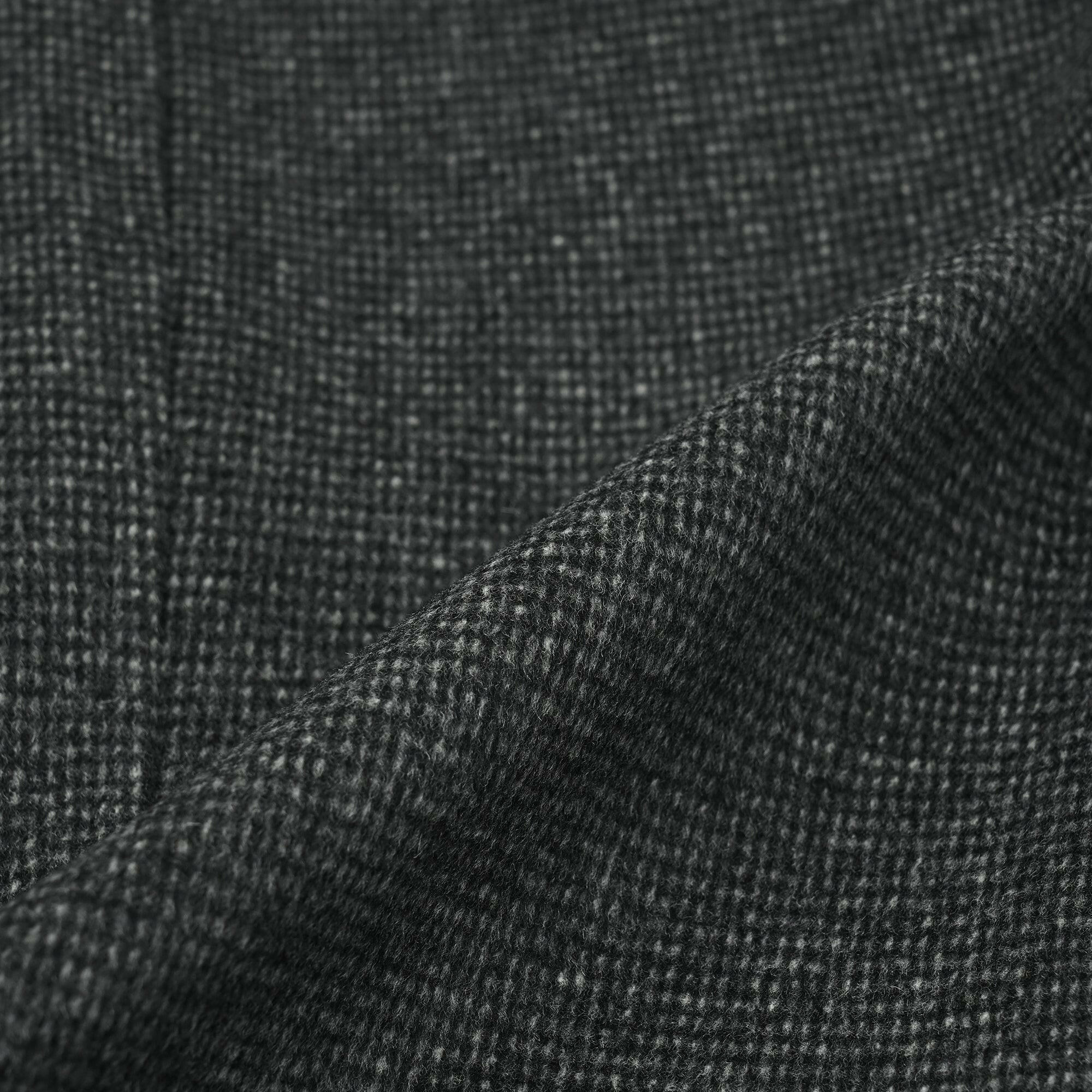 EDWARD'S - SUPER120'S ウール アンゴラ チェスターフィールドコート マイクロチェック / ミディアムグレー /S,M,L,LL,XL.