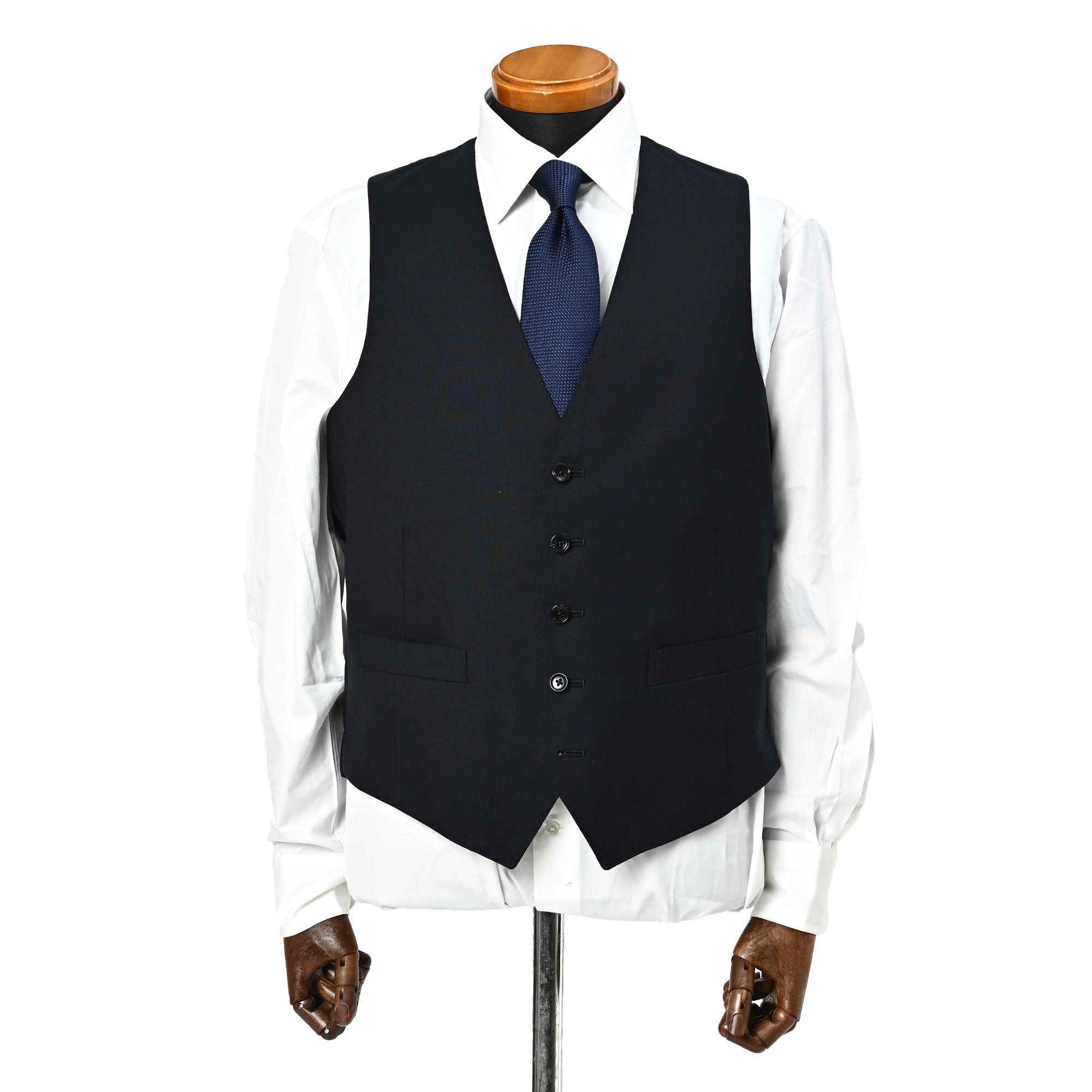 ウール ストレッチ ベスト ダークネイビー Z-504-D